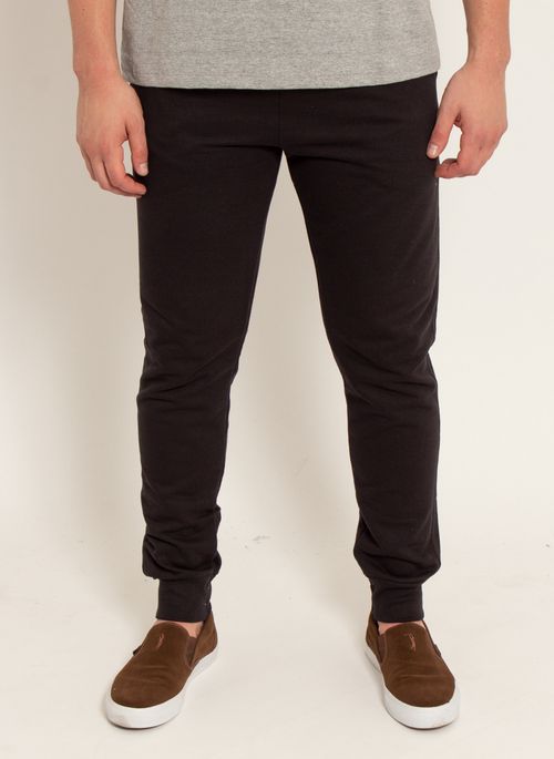 calça moletom preta masculina